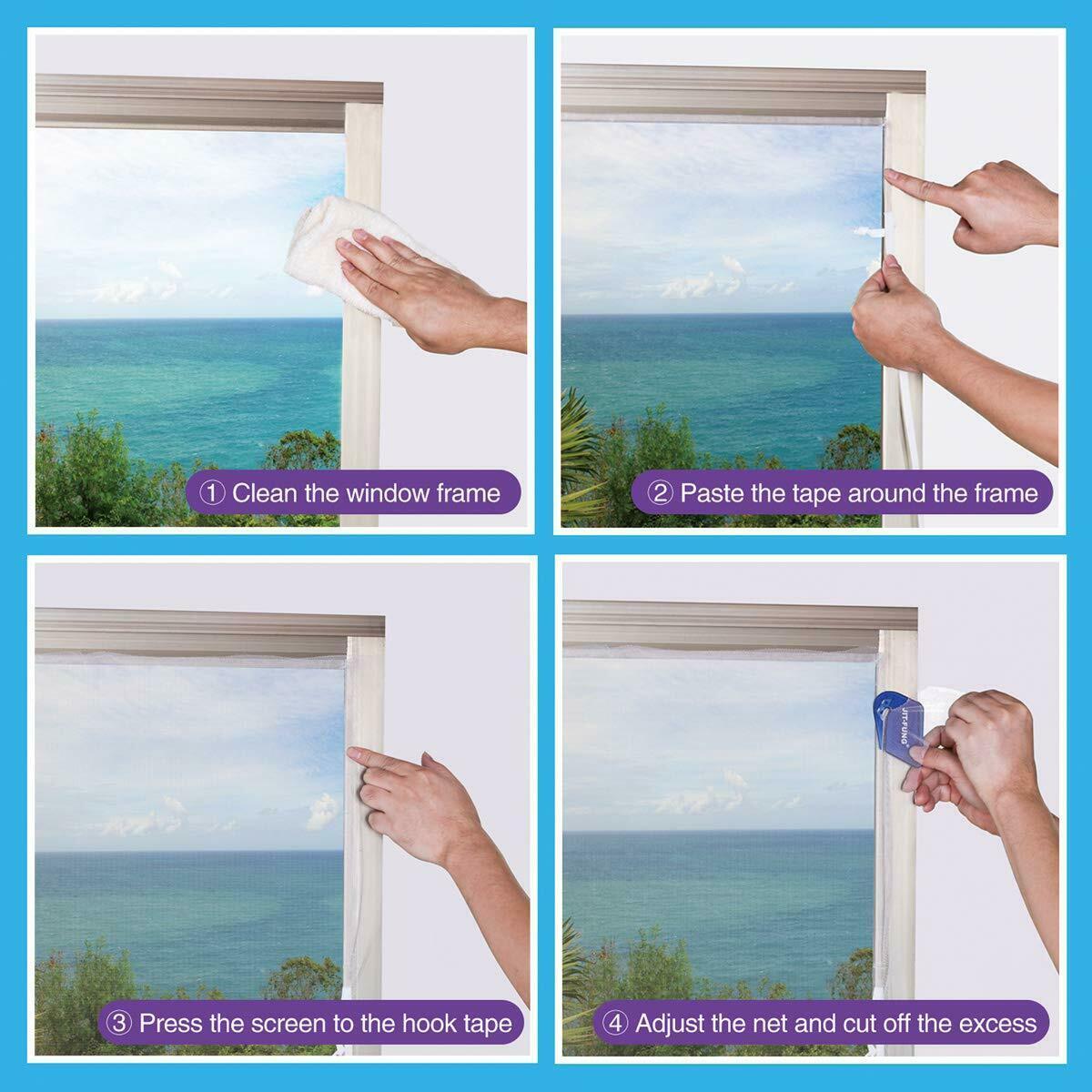 Large White Window Insect Screen Mesh Net Fly Mosquito Bug Netting Moth ...