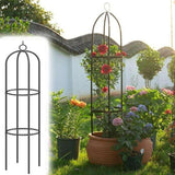 Plant Support Garden Obelisk Climbing Twisting Frame Metal Stand Trellis Black
