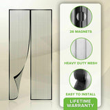 Mesh Insect Repellent Door Screen Magnetic Insect Fly Mosquito Bug Curtain UK