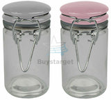 6x Mini Clip Top Glass Spice Jars Herbs Preserve Seal Canister Container 75ml