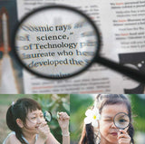 Set of 2 Magnifying Glasses Handheld Magnifier Reading Loupe Glass Lens Eye UK