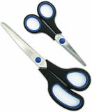 2x Comfort Grip Scissors Stainless Steel Kitchen Home Office Art Craft Cutting