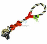 2 x Heavy Duty Large Strong Pull Rope Toy With Chew Bone Tug Toy Fetch Puppy Dog - Buystarget