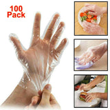 100 Disposable Multi Purpose Gloves Clear Light Safety Protective Food Salon