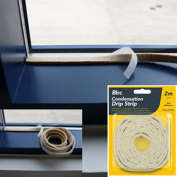 CONDENSATION DRIP STRIP 2 M Window Sills Moisture Trap Humidity Prevention UK