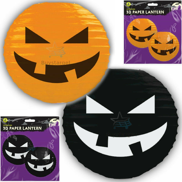 buystarget - 2 X 3D Halloween Paper Lantern Creepy Pumpkin Face Hanging Decoration Party - Home, Furniture & DIY:Celebrations & Occasions:Party Supplies:Party Decoration