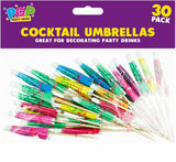 buystarget - 30 Pack COCKTAIL UMBRELLAS Hawaiian Birthday Party Drinking Straw Fruit Stick - Home, Furniture & DIY:Celebrations & Occasions:Party Supplies:Party Tableware