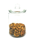 LARGE GLASS BISCOTTI JAR COOKIE JAR SWEET JAR FOR SNACKS BISCUITS Good + LID