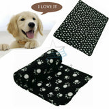 Pet Dog Cat Soft Fleece Blanket Kitten Puppy Bed Mat Base Home Car Cute Paw UK