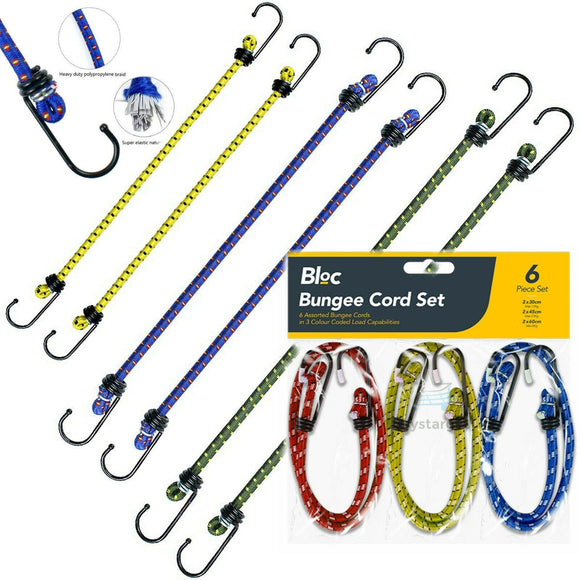 6 Pack Bungee Cords Set - Buystarget