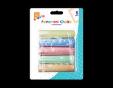 5x Jumbo Coloured Chalk Chunky Pavement Outdoor Board Floor Art Draw Home Kids