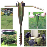 Heavy Duty Steel Screw In Ground Spike Parasol Airer Rotary Washing Line Stand