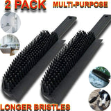 2x Rubber Hand Brush Glass Pet Hair Lint Dirt Carpet Clothes Wet Dry Cleaning