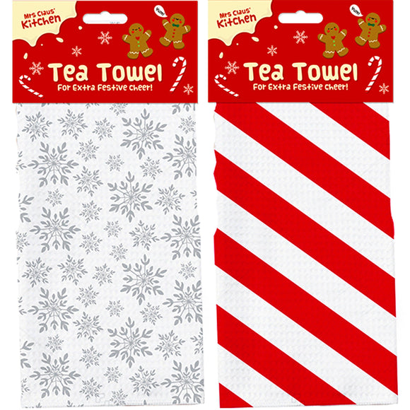 Christmas Tea Towel Xmas Novelty Decorative Hand Kitchen Festive Cloth Cook UK