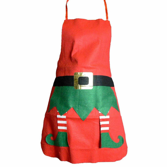 Christmas Apron Novelty Festive Chef Elf Xmas Gift Present Dress Up Party Home