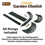 Outdoor Garden Metal Obelisk Tubular Stand Frame Climbing Plant Support Trellis