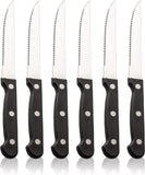 Steak Knives 6x Stainless Steel Cutlery Set Meat Dining Table Knife Kitchen UK