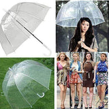4 x Set Rain Umbrellas Dome Birdcage Transparent PVC Wedding Brolly Clear Bubble