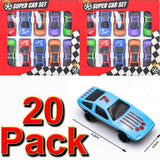 20pc Metal Die Cast Kids Cars Gift Set Xmas Racing Vehicle Children Play Toy - Buystarget