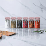 6x Mini Clip Top Glass Spice Jars Herbs Preserve Seal Canister Container 75ml