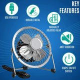 Mini USB Desk Fan Small Quiet Personal Cooler USB Powered Portable Table Fan
