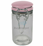 6x Mini Clip Top Glass Spice Jars Herbs Preserve Seal Canister Container 75ml