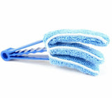Venetian Blind Cleaner Duster Microfibre Brush Handle 3 Pronged Washable Home