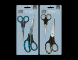 2x Comfort Grip Scissors Stainless Steel Kitchen Home Office Art Craft Cutting