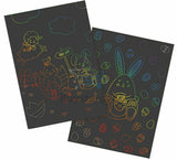 Easter Rainbow Scratch Art Engraving Magic Sheets Tool Set Craft Party Kids UK