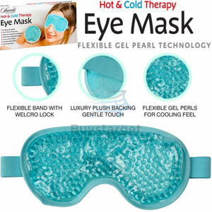 Cooling Hot Cold Gel Bead Eye Mask Head Compress Pain Stress Relief Muscle Relax