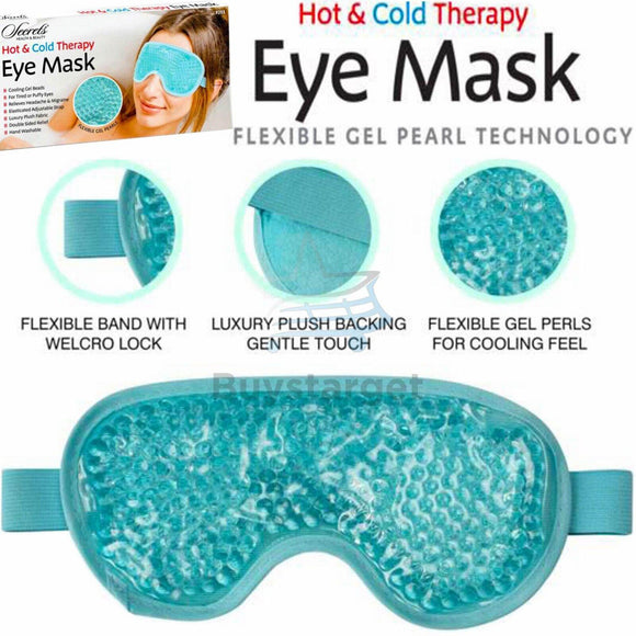 Cooling Hot Cold Gel Bead Eye Mask Head Compress Pain Stress Relief Muscle Relax