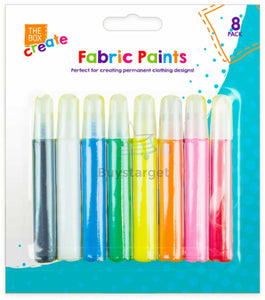 Water Resistant Fabric Paints Pens Permanent T-Shirt Clothes Designs 8 Colours