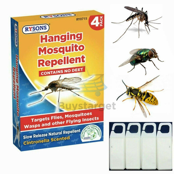 4x Insect Mosquito Flytrap Wasp Bug Natural Repellent Hanging Pest Scent UK