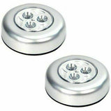2x Ultra Bright LED Push Night Light Under Cupboard Cabinet Stairs Shelf Stick