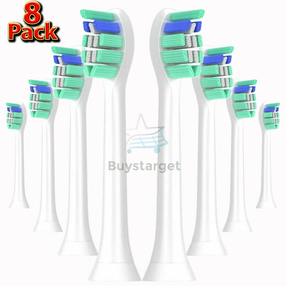 8 Pack  Replacement Toothbrush Heads Compatible with Philips Sonicare Electric Toothbrushes - Buystarget