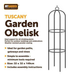 Plant Support Garden Obelisk Climbing Twisting Frame Metal Stand Trellis Black