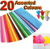 20x Large Multi Coloured Tissue Paper Sheets Assorted Gift Wrapping 66x50cm UK