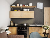 Electric Fan Heater Wall Mounted Bathroom Kitchen Workshop Hot Warm Downflow 2KW