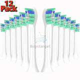 12 Replacement Toothbrush Heads Compatible with Philips Sonicare Electric Toothbrushes