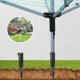 Heavy Duty Screw In Ground Spike Plastic Rotary Airer Washing Line Parasol Base