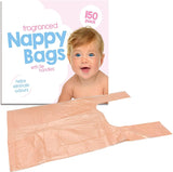 200 Disposable Fragranced Nappy Bags Baby Tie Handle Diaper Bin Sacks Scented