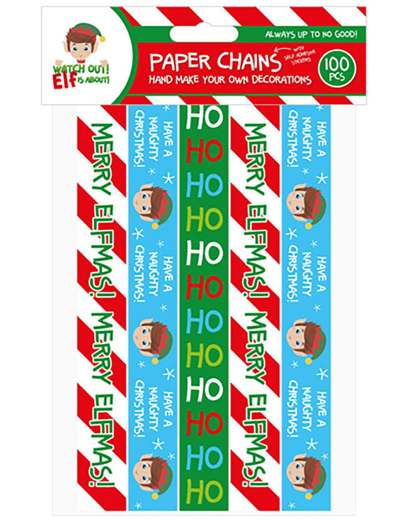 Christmas Paper Chain Strips Party Make Your Own Decoration Art Craft Kit Set