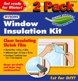 2x Window Insulation Kit Double Glazing Shrink Film Draught Excluder Cold