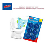 6x Toilet Cleaning Cistern Blocks Blue Cleaner Freshener Loo Tablets Rim Flush