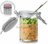 6x Mini Clip Top Glass Spice Jars Herbs Preserve Seal Canister Container 75ml