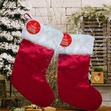 Luxury Red Velvet Christmas Stocking Deluxe Santa Xmas Sack Sock Extra Thick