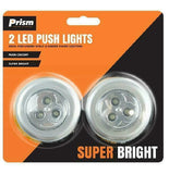2x Ultra Bright LED Push Night Light Under Cupboard Cabinet Stairs Shelf Stick