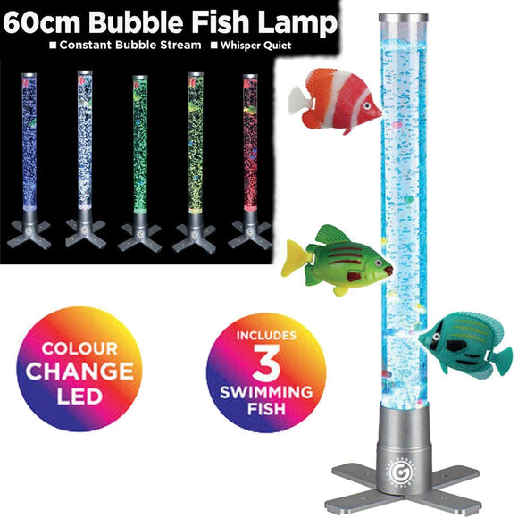 LED Bubble Lamp RGB Colour Changing Novelty Light Tower Sensory Lighting Fish