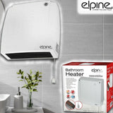 Electric Fan Heater Wall Mounted Bathroom Kitchen Workshop Hot Warm Downflow 2KW