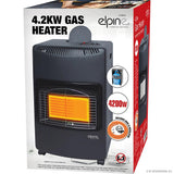 4.2KW CALOR GAS PORTABLE CABINET HEATER FIRE BUTANE WITH REGULATOR & HOSE